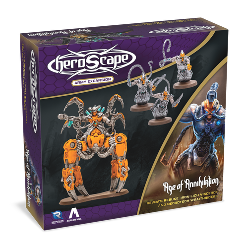Heroscape: Revna's Rebuke - Iron Lich Viscerot & Necrotech Wraithriders Army Expansion