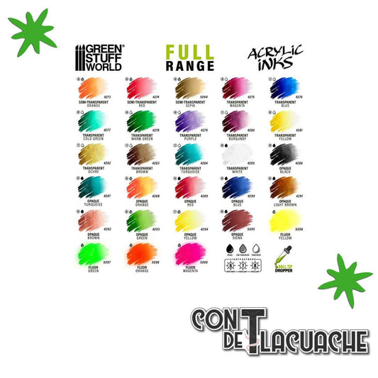 Acrylic Inks Opaque - GREEN 30 ml | Green Stuff World - Con T de Tlacuache - Green Stuff World