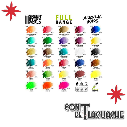 Acrylic Inks - TRANSPARENT RED 30 ml | Green Stuff World - Con T de Tlacuache - Green Stuff World