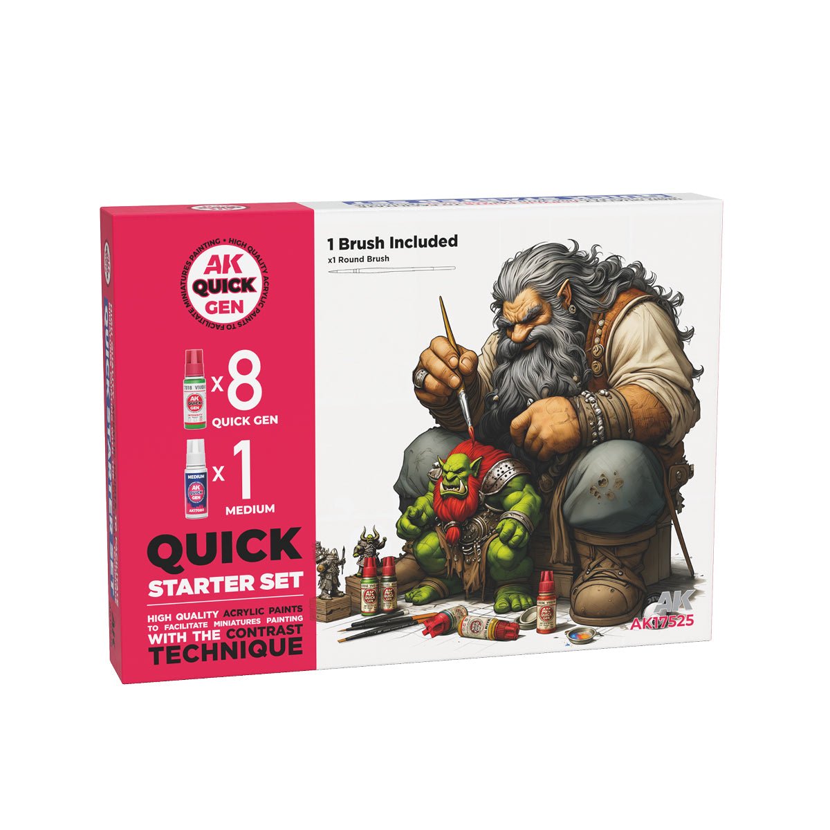 AK Interactive Quick Gen - Quick Starter (1 Brush) - Con T de Tlacuache - Ak Interactive