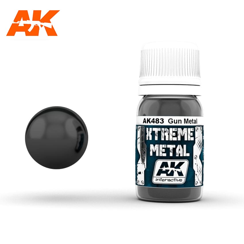 AK Interactive Xtreme Metal Gun Metal - Con T de Tlacuache - Ak Interactive