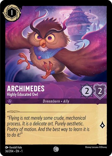 Archimedes - Highly Educated Owl ( Non - foil ) - Con T de Tlacuache - Ravensburger
