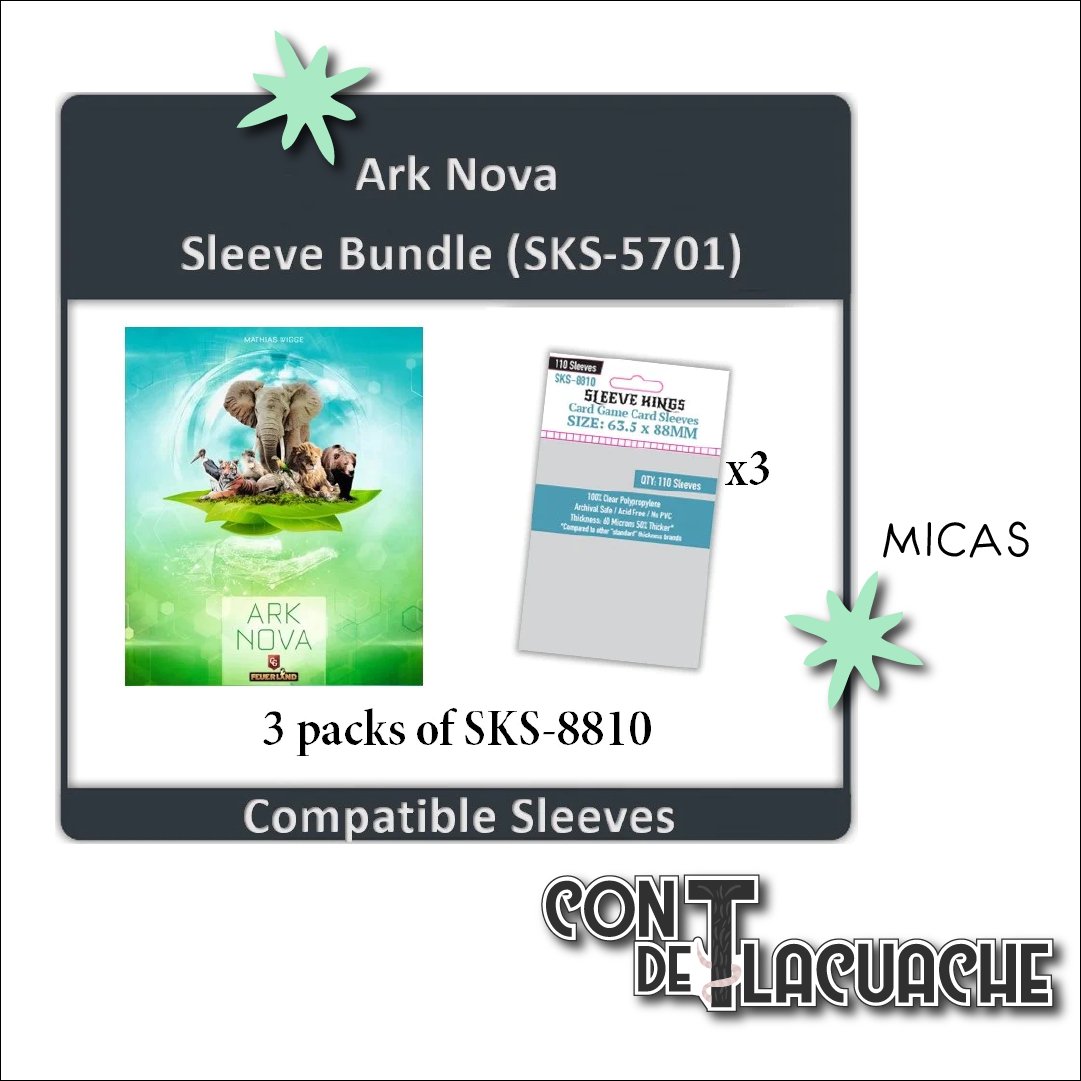 Ark Nova Combo de Micas (SKS-8810X3) | Sleeve Kings - Con T de Tlacuache Ark Nova Combo de Micas (SKS-8810X3) | Sleeve Kings - Con T de Tlacuache