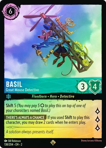 Basil - Great Mouse Detective (Cold Foil) - Con T de Tlacuache - Ravensburger