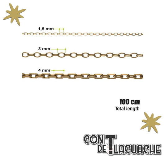 Cadena - Bronce / Hobby Chain 1.5mm - Antique Bronze (1 meter) | Green Stuff World - Con T de Tlacuache - Green Stuff World