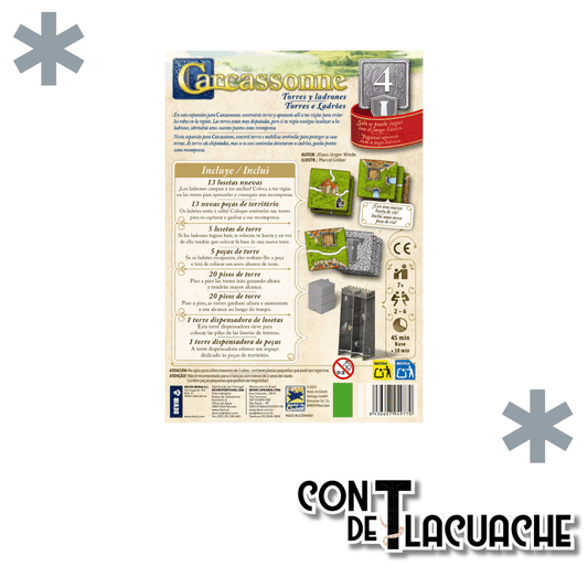 Carcassonne Expansión 4: Torres y Ladrones | Devir - Con T de Tlacuache - Devir
