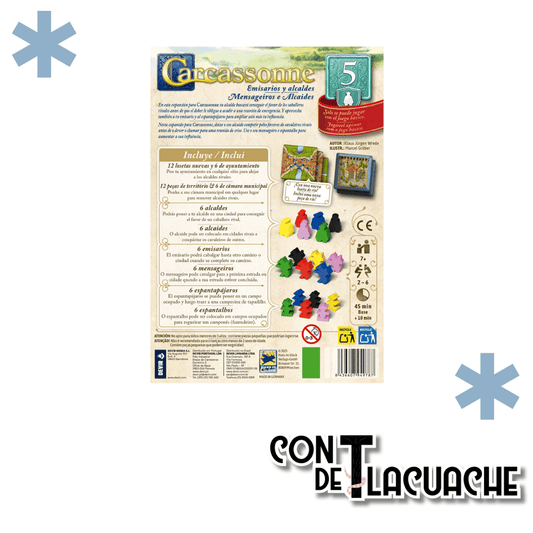 Carcassonne Expansión 5: Emisarios y Alcaldes | Devir - Con T de Tlacuache - Devir