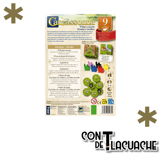 Carcassonne Expansión 9: Viñas y Ovejas | Devir - Con T de Tlacuache - Devir
