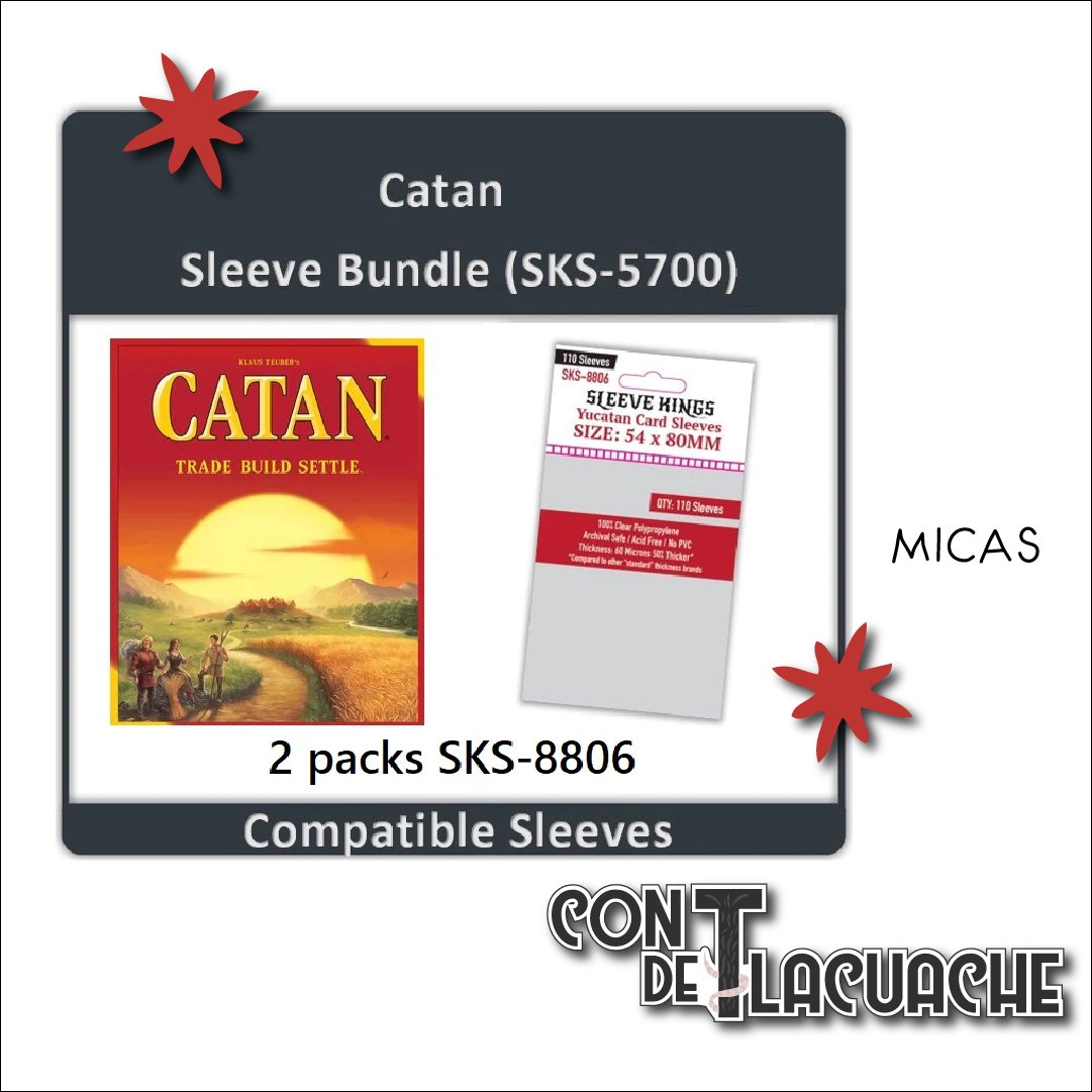 Catan Combo de Micas (SKS - 8806X2) | Sleeve Kings - Con T de Tlacuache - Sleeve Kings