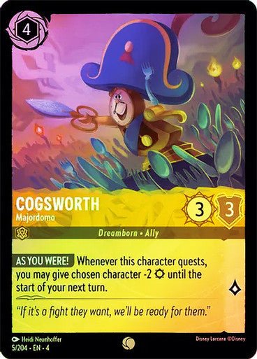 Cogsworth - Majordomo ( Cold Foil ) | Ravesburger - Con T de Tlacuache - Ravensburger