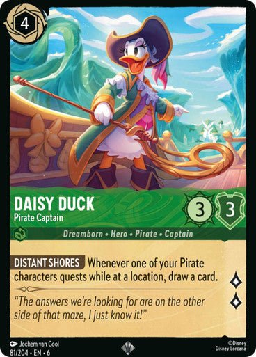Daisy Duck - Pirate Captain ( Non - foil ) - Con T de Tlacuache - Ravensburger