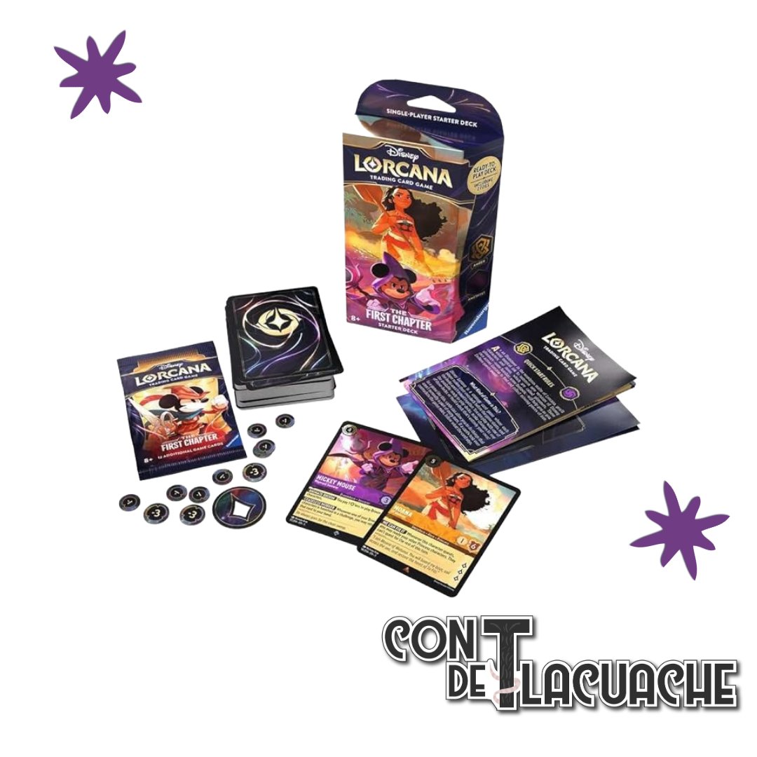 Deck Disney First Chapter (Amber & Amethyst) | Lorcana - Con T de Tlacuache - Lorcana