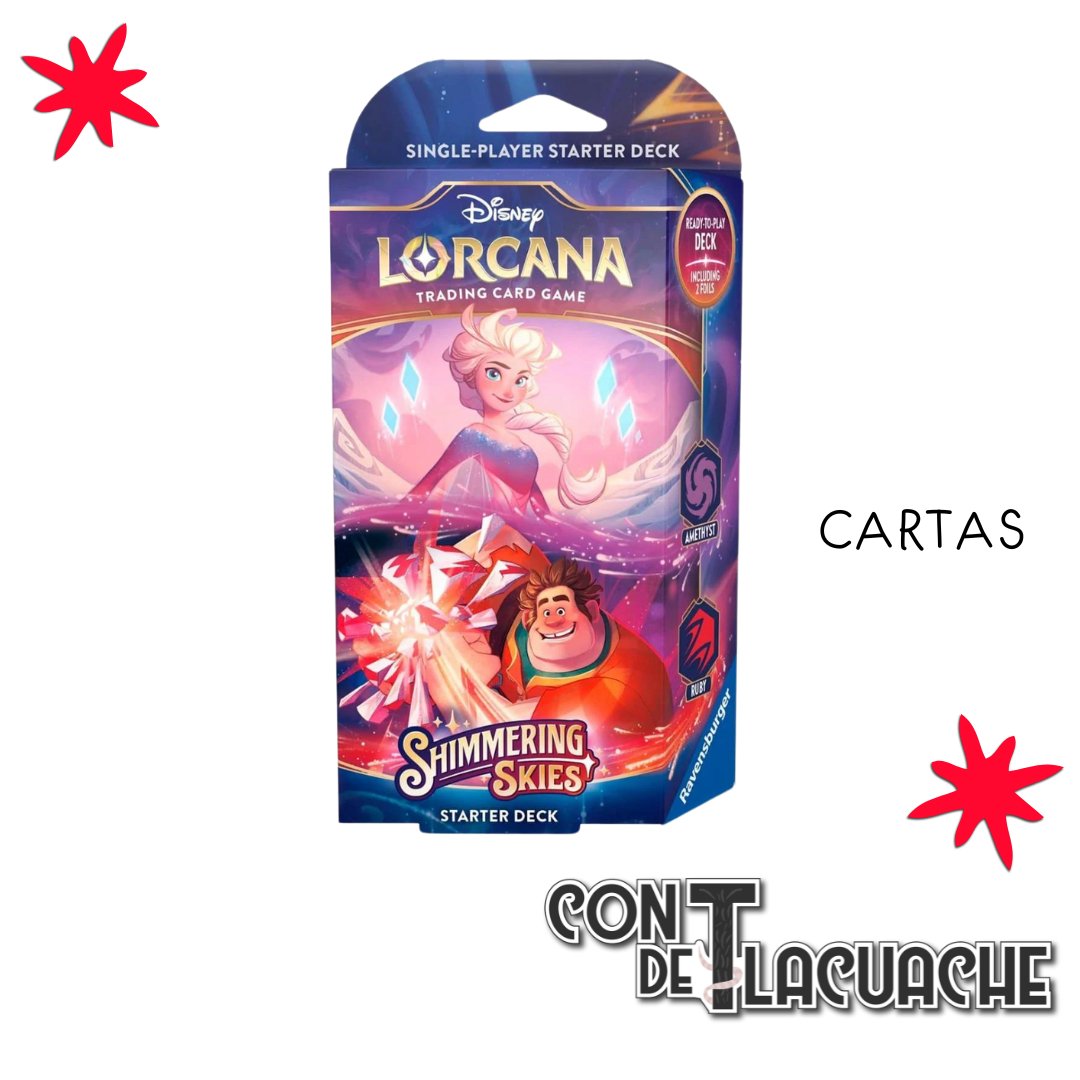 Deck Disney Lorcana Shimmering Skies (Amethyst & Ruby) | Ravensburger - Con T de Tlacuache Deck Disney Lorcana Shimmering Skies (Amethyst & Ruby) | Ravensburger - Con T de Tlacuache