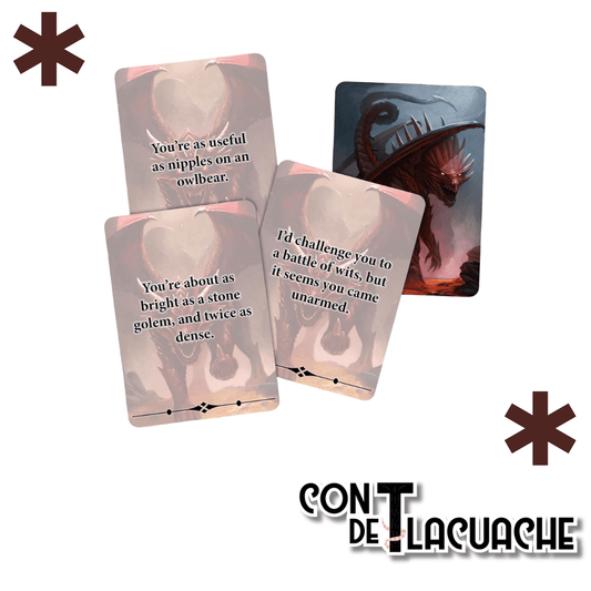 Deck of Many Insults Extra Insulting RPG | Loke Battle Mats - Con T de Tlacuache - Loke Battle Mats