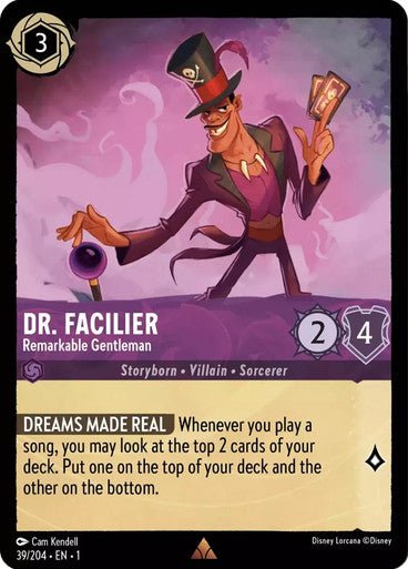 Dr. Facilier - Remarkable Gentleman ( Non - foil ) - Con T de Tlacuache - Ravensburger