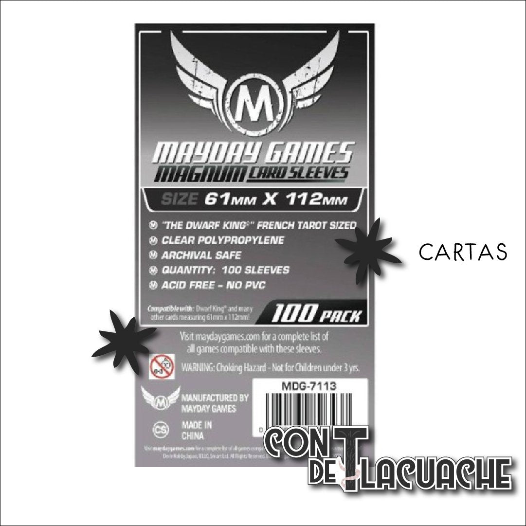 "Dwarf King" French Tarot Micas Magnum Standard Protection (61x112mm) (100pzas) | Mayday Games - Con T de Tlacuache - Mayday Games