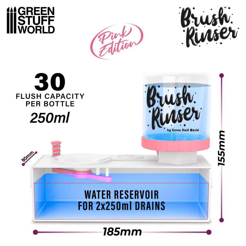 Enjuagador De Pinceles Brush Rinser 250Ml (Pink Edition) | Green Stuff World - Con T de Tlacuache - Green Stuff World
