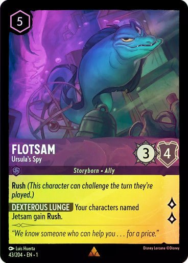 Flotsam - Ursula's Spy ( Cold Foil ) - Con T de Tlacuache - Ravensburger