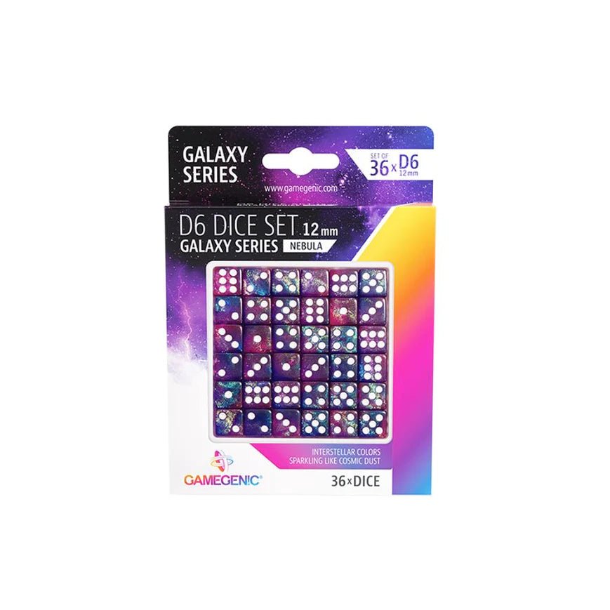Galaxy Series - Nebula - D6 Dice Set 12 mm (36 pcs) | Gamegenic - Con T de Tlacuache - Gamegenic