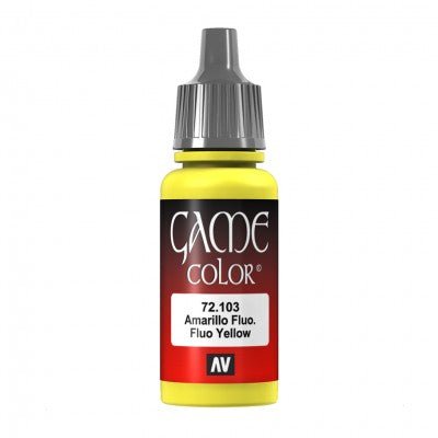 Game Color Fluorescent Yellow 18ml (72103) | Vallejo - Con T de Tlacuache - Vallejo