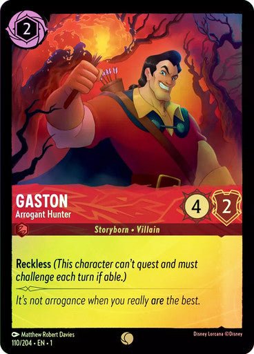 Gaston - Arrogant Hunter ( Cold Foil ) - Con T de Tlacuache - Ravensburger