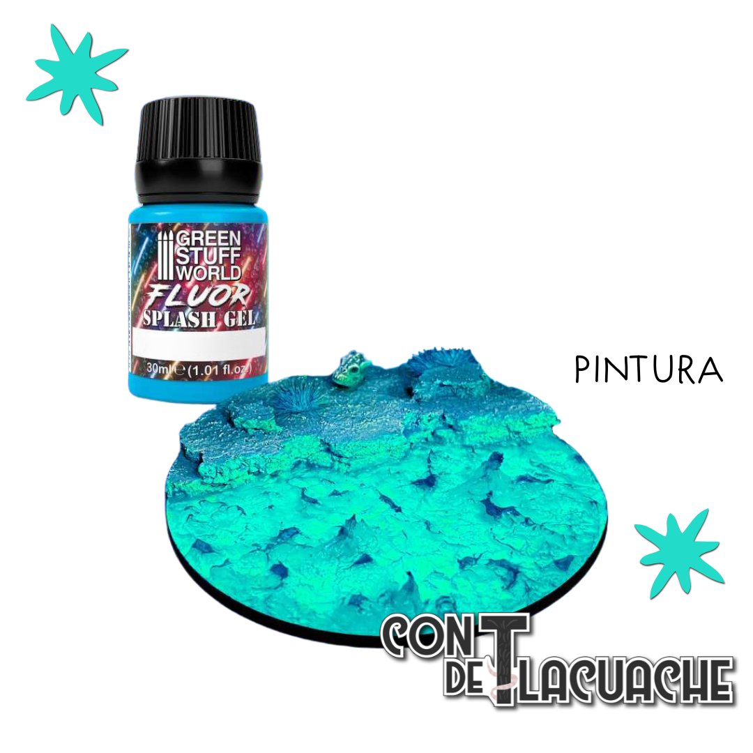 Gel Efecto Salpicaduras Azul Fluor - Splash Gel Flaming Fluor Blue 30ml | Green Stuff World - Con T de Tlacuache - Green Stuff World