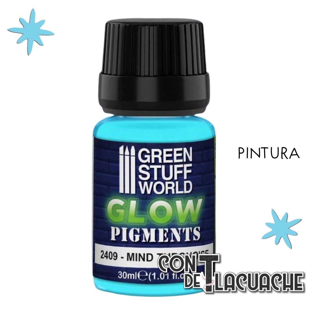 Glow In The Dark Pigment - Mind Turquoise 30Ml | Green Stuff World - Con T de Tlacuache - Green Stuff World