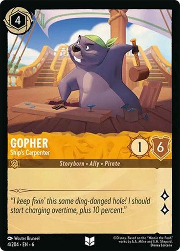 Gopher - Ship's Carpenter ( Non - foil ) - Con T de Tlacuache - Ravensburger