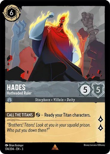Hades - Hotheaded Ruler (Non - foil) - Con T de Tlacuache - Ravensburger
