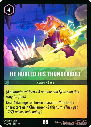 He Hurled His Thunderbolt (Cold Foil) - Con T de Tlacuache - Ravensburger