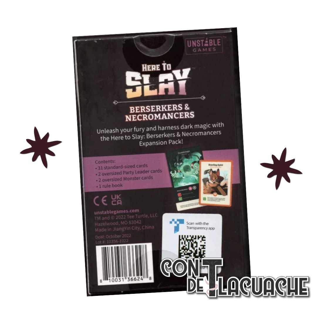 Here to Slay Berserker & Necromancer (Expansión) | Tee Turtle - Con T de Tlacuache - Tee Turtle
