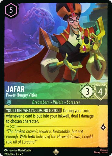 Jafar - Power - Hungry Vizier ( Cold Foil ) - Con T de Tlacuache - Ravensburger