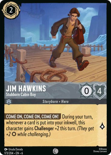 Jim Hawkins - Stubborn Cabin Boy ( Non - foil ) - Con T de Tlacuache - Ravensburger