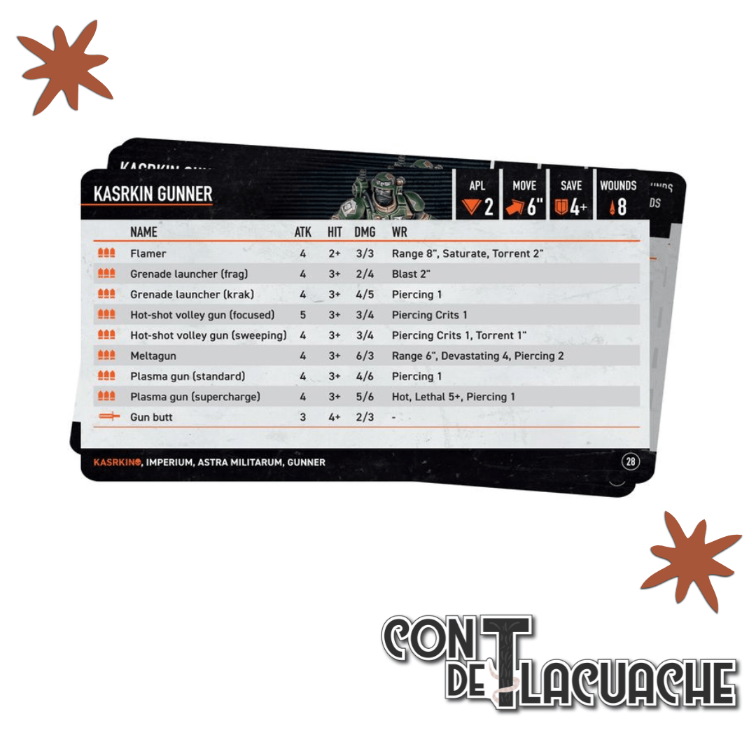 Kill Team Datacards Kasrkin | Games Workshop - Con T de Tlacuache - Games Workshop