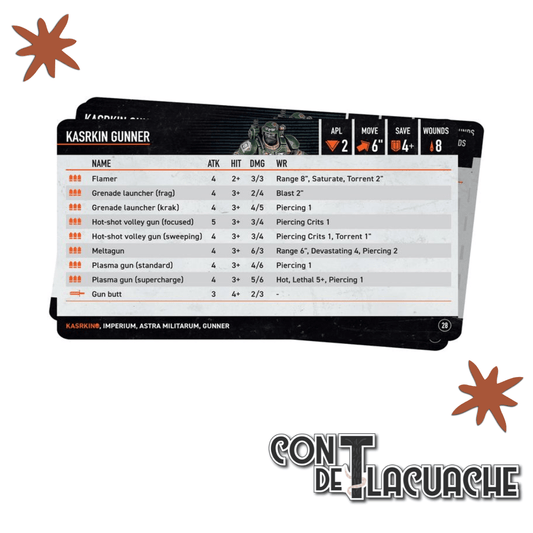 Kill Team Datacards Kasrkin | Games Workshop - Con T de Tlacuache - Games Workshop
