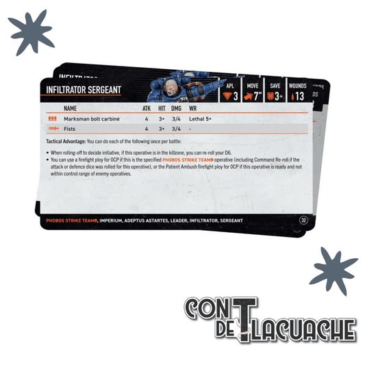 Killteam Datacards Phobos Strike Team | Games Workshop - Con T de Tlacuache - Games Workshop