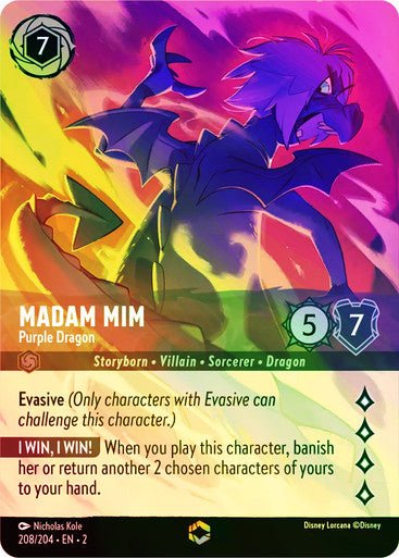 Madam Mim - Purple Dragon (Inkwash Foil) - Con T de Tlacuache - Ravensburger
