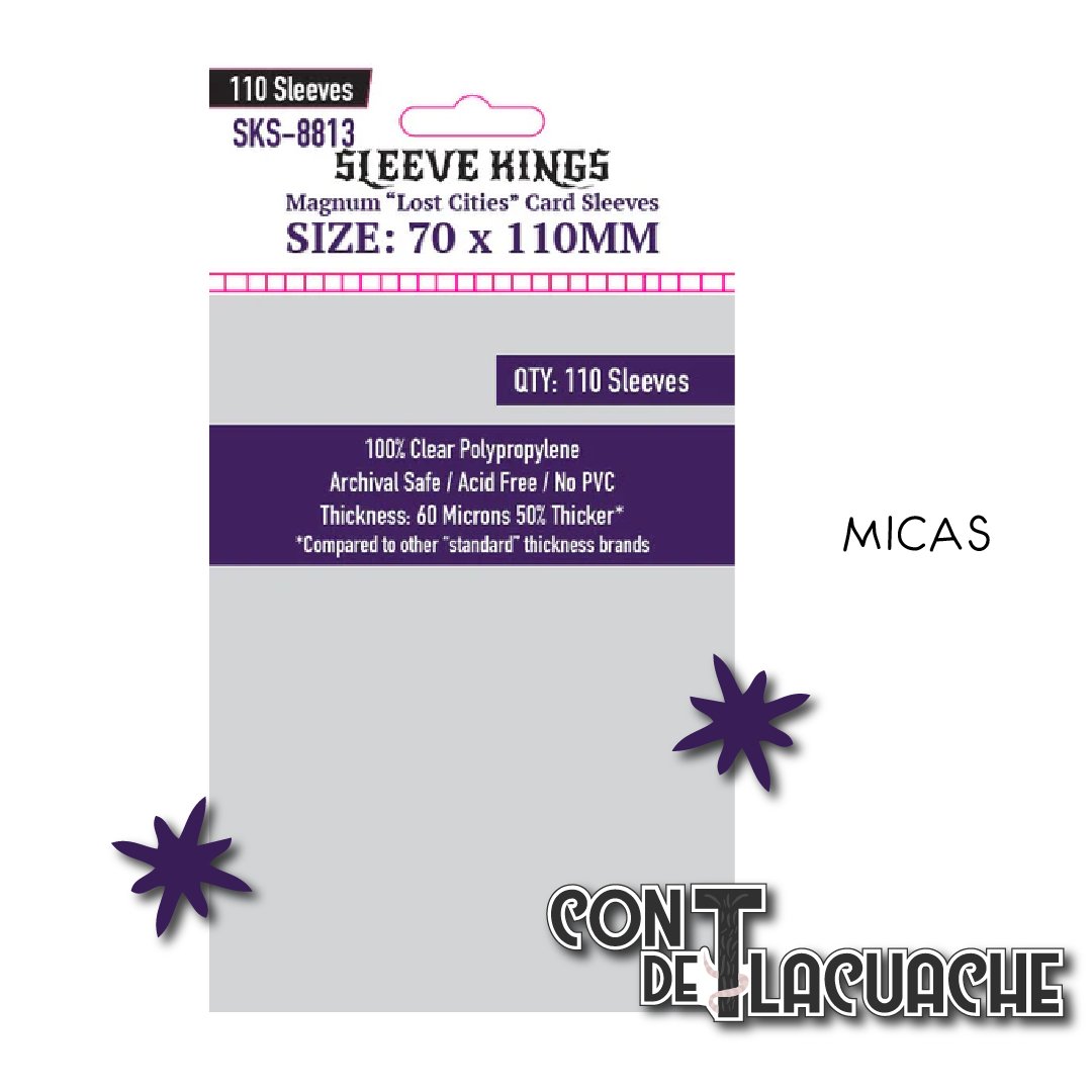 Magnum Lost Cities Card Sleeves (70x110mm) (110pzas) | Sleeve Kings - Con T de Tlacuache Magnum Lost Cities Card Sleeves (70x110mm) (110pzas) | Sleeve Kings - Con T de Tlacuache