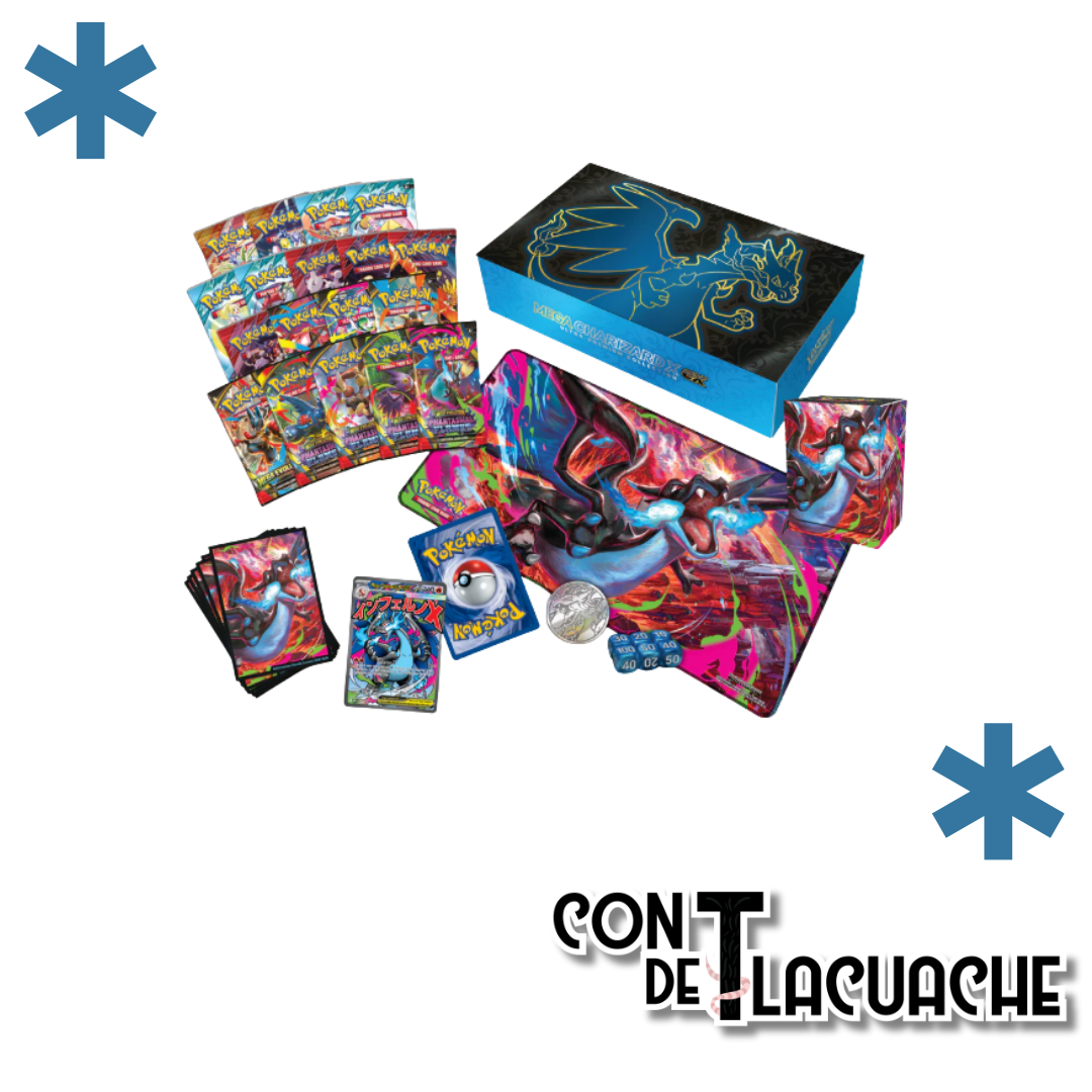 Mega Charizard X ex Ultra - Prem Col | Pokemon - Con T de Tlacuache - Con T de Tlacuache