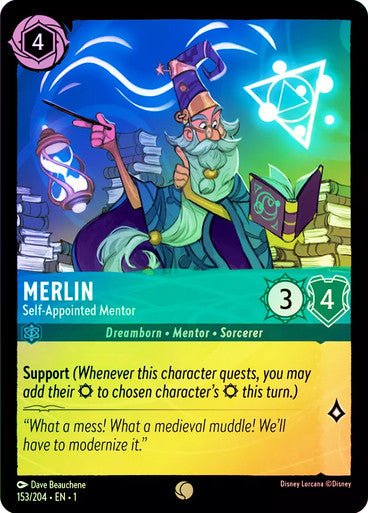 Merlin - Self - Appointed Mentor ( Cold Foil ) - Con T de Tlacuache - Ravensburger