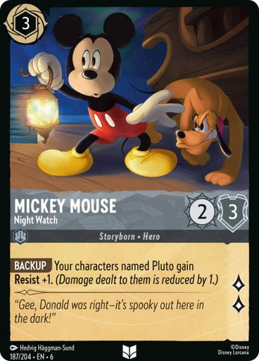 Mickey Mouse - Night Watch ( Non - foil ) - Con T de Tlacuache - Ravensburger