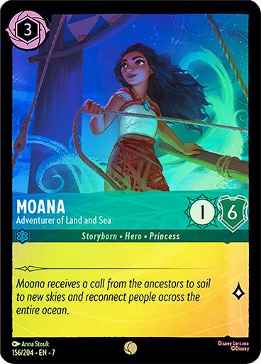 Moana - Adventurer of Land and Sea (Cold Foil) - Con T de Tlacuache - Ravensburger