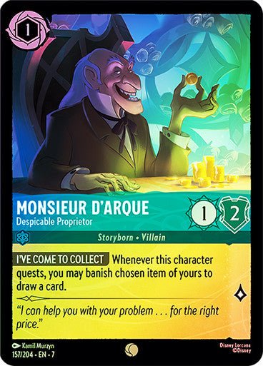 Monsieur D'Arque - Despicable Proprietor (Cold Foil) - Con T de Tlacuache - Ravensburger