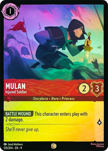 Mulan - Injured Soldier (Cold Foil) - Con T de Tlacuache - Ravensburger