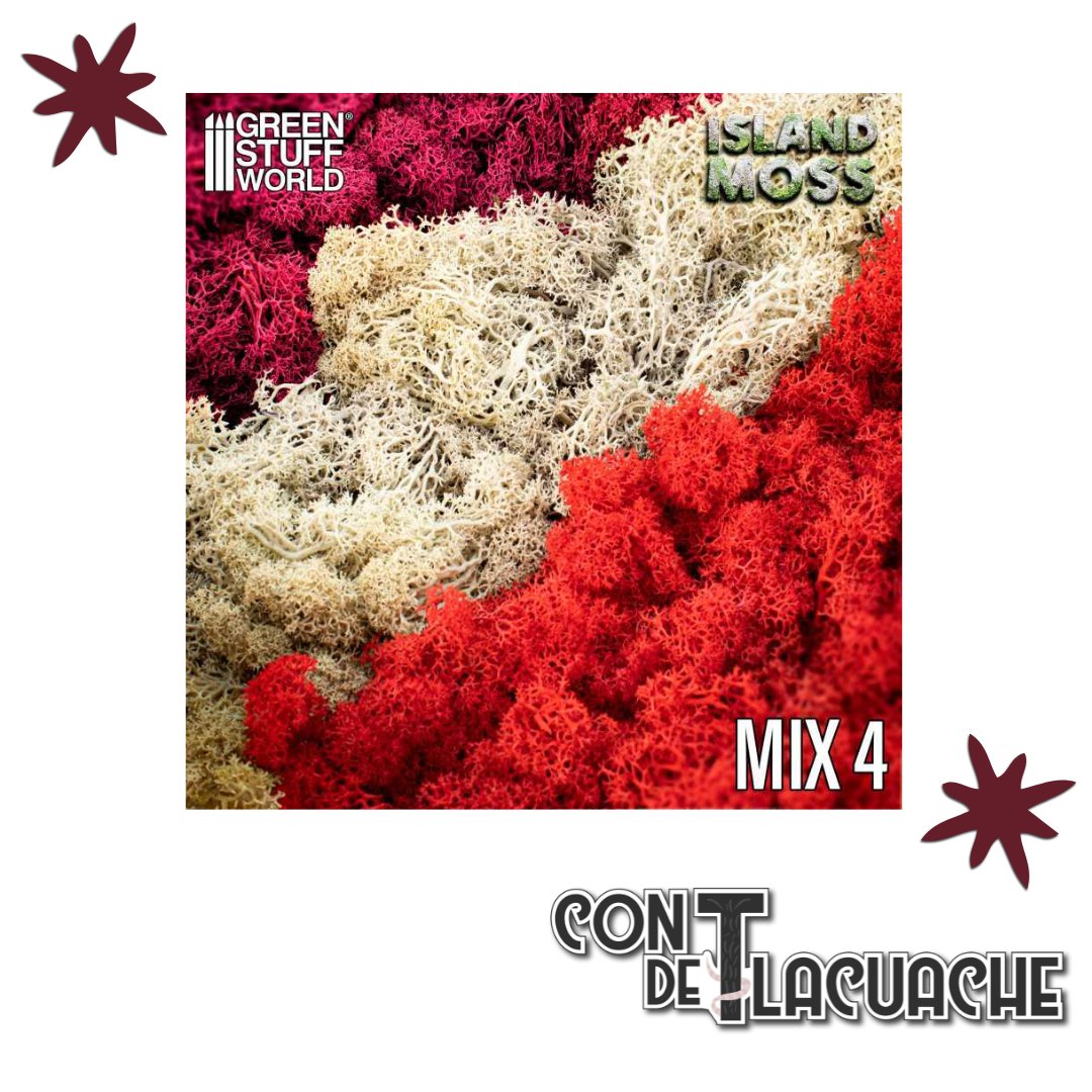 Musgo Modelismo / Scenery Moss - Rojo/Fucsia/Gris | Green Stuff World - Con T de Tlacuache - Green Stuff World