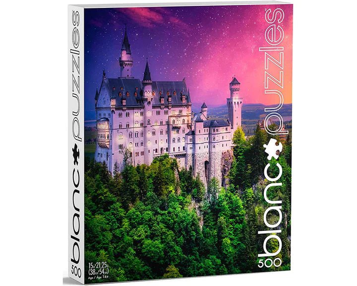 Neuschwanstein al Anochecer (Blanc Collection) (500pzas) | Buffalo Games - Con T de Tlacuache - Buffalo Games