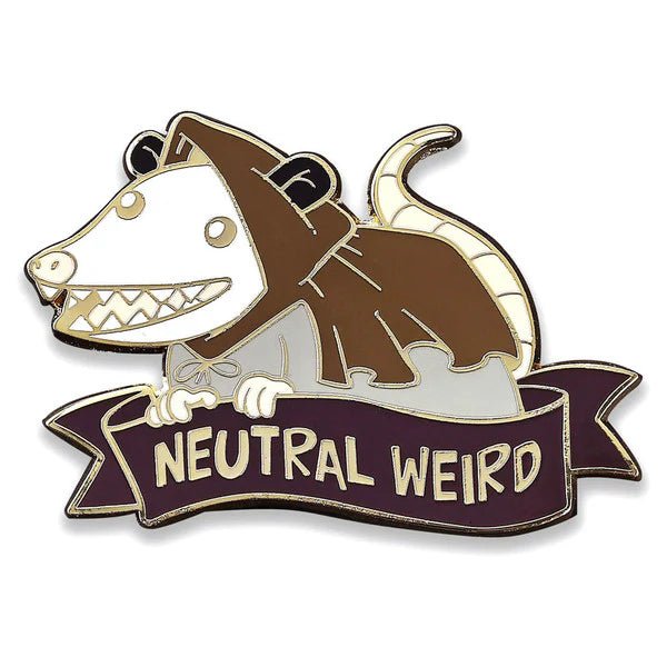 Neutral Weird Opossum Pin - Con T de Tlacuache - Con T de Tlacuache