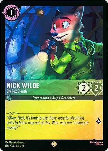 Nick Wilde (Cold Foil) - Con T de Tlacuache - Ravensburger