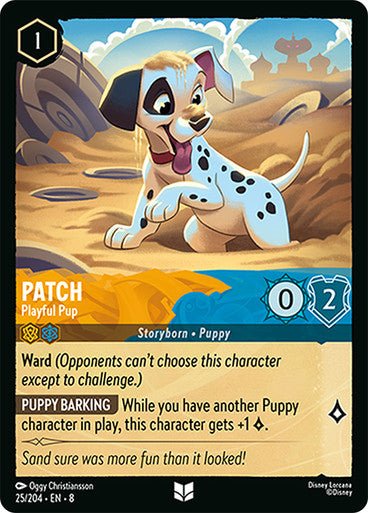 Patch - Playful Pup (Non - foil) - Con T de Tlacuache - Ravensburger