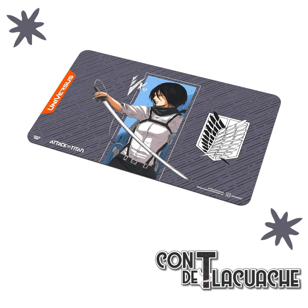 Playmat Attack On Titan: Mikasa | UniVersus - Con T de Tlacuache - UNIVERSUS